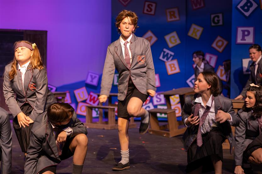 Students onstage